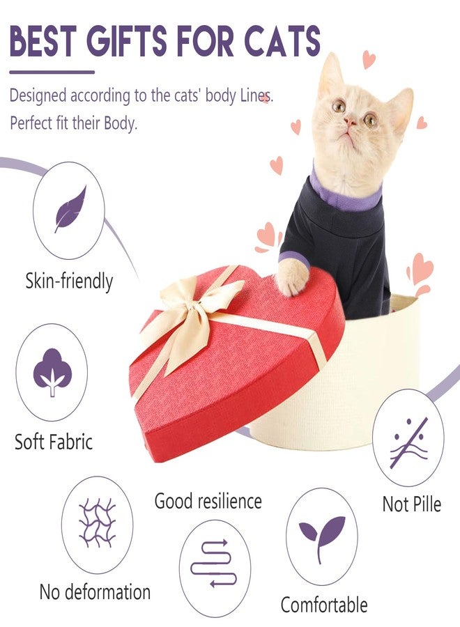 ADNIKIA Sticky Cat Clothes Stretchy, Sphynx Hairless Sweater & Pajamas for Cats only, Soft Cat Onesie for Cats After Surgery Female Male & Hair Loss Prevention, Black M - Image 5